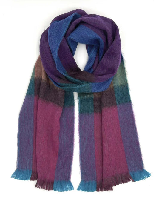 Alpaca Plaid Scarf - Grapevine