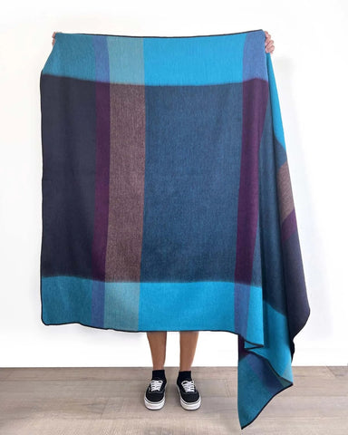 Plaid Alpaca Throw - Nightfall