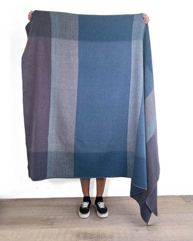 Plaid Alpaca Throw - Plum