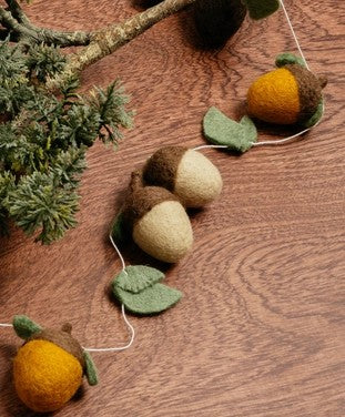 Felt Acorn Garland