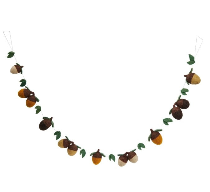 Felt Acorn Garland