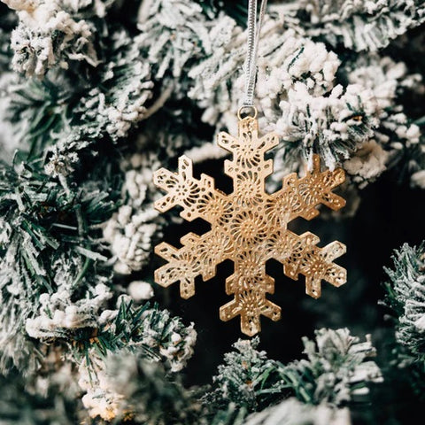 Snowy Day Snowflake Ornament