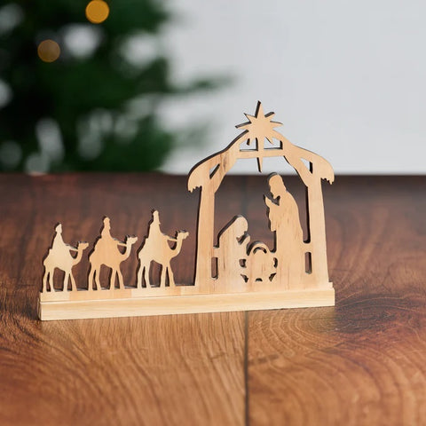 Wisemen Pine Wood Nativity