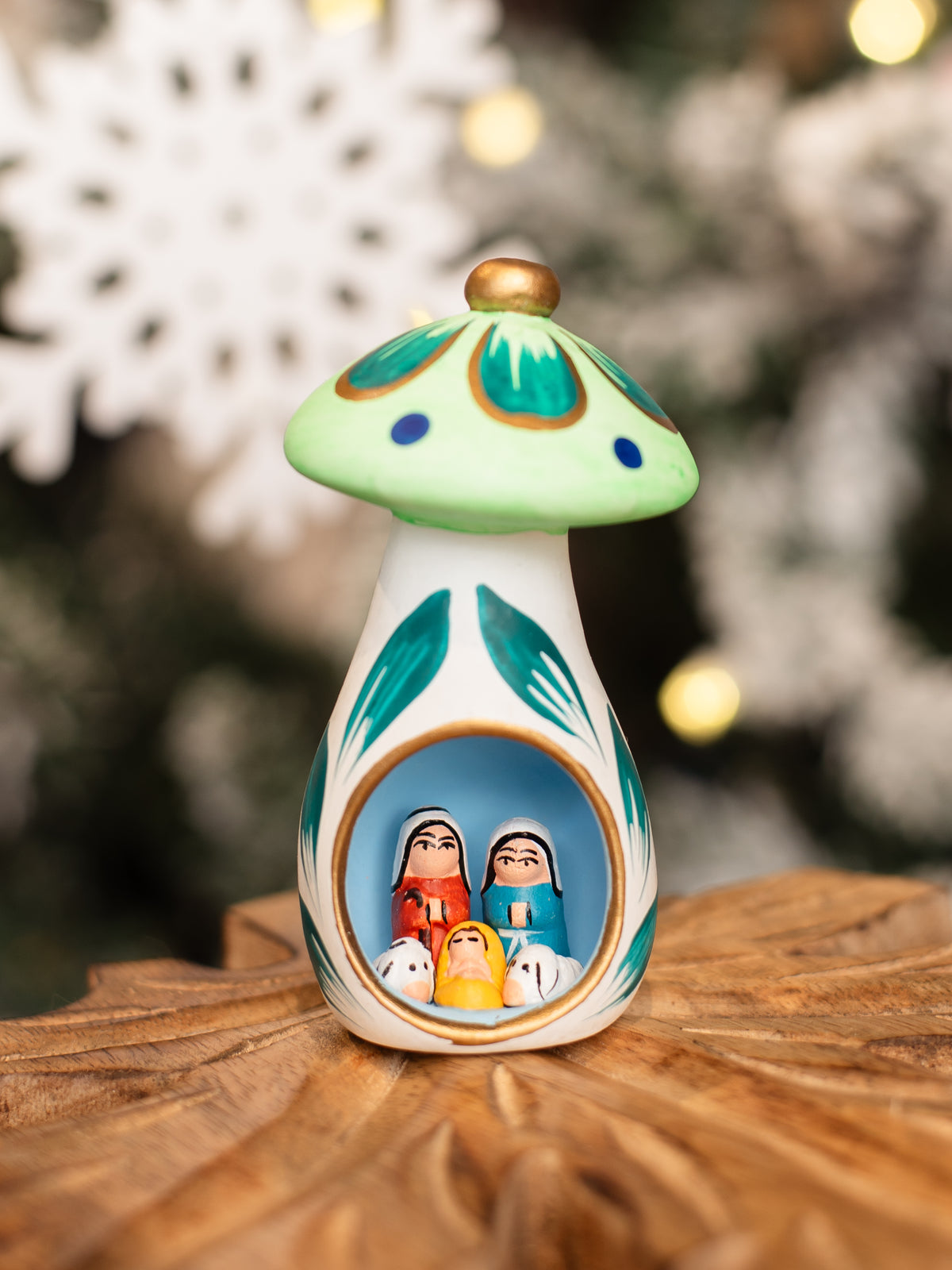 Mini Mushroom Ceramic Nativity