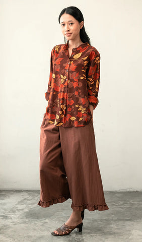 Rayon Blouse - Bougainvillea Brown