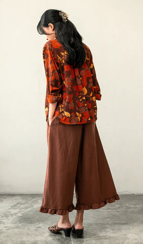 Rayon Blouse - Bougainvillea Brown