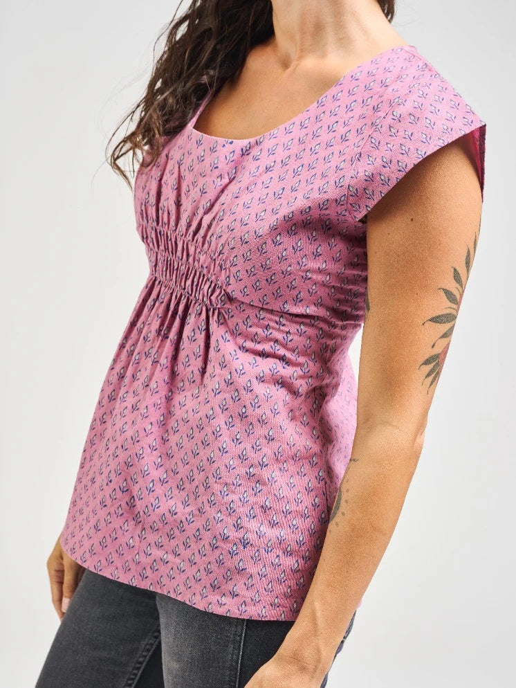 Artsy Traveler Top - Purple Buds