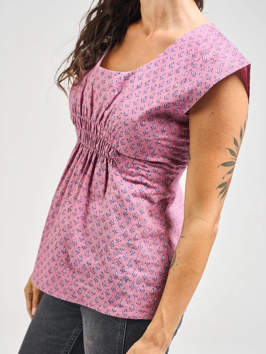 Artsy Traveler Top - Purple Buds