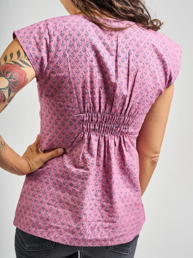 Artsy Traveler Top - Purple Buds