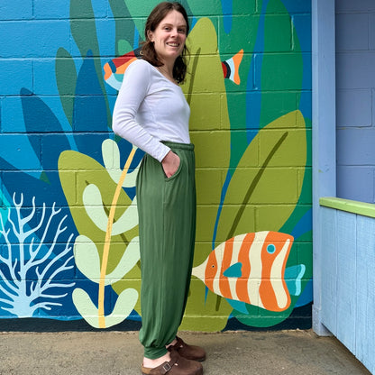 Solid Jenny Pants Green