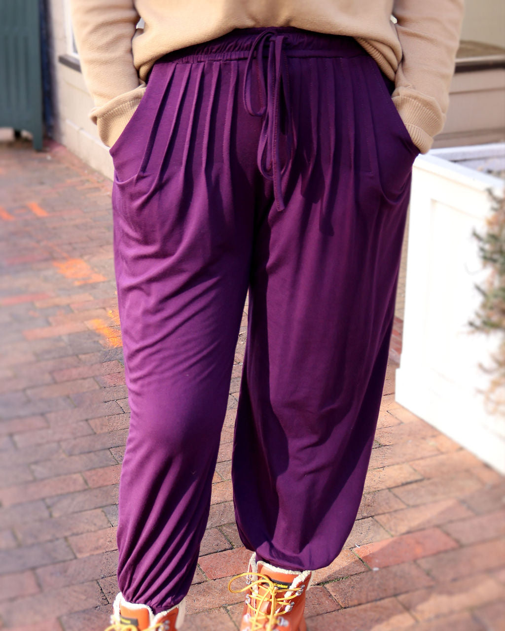 Solid Jenny Pants Purple