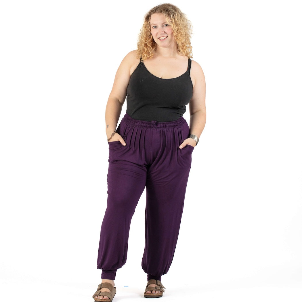 Solid Jenny Pants Purple