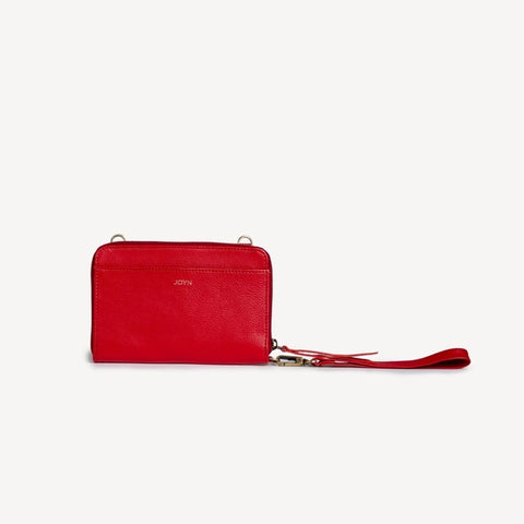 Crossbody Leather Wallet Tomato