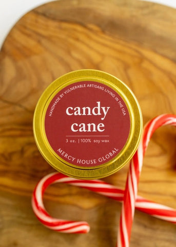 Candy Cane Candle