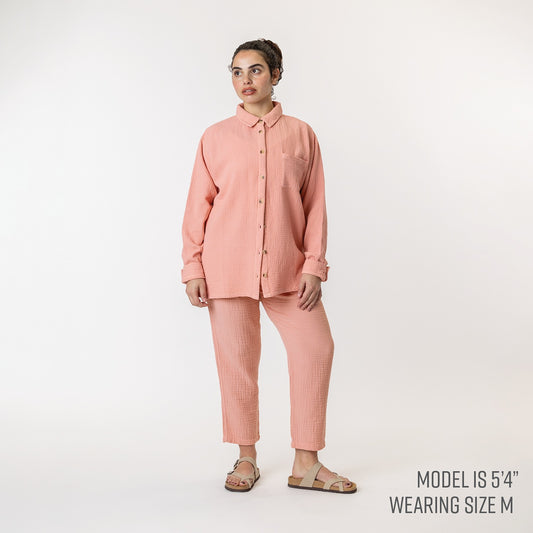 Button Down Shirt - Blush