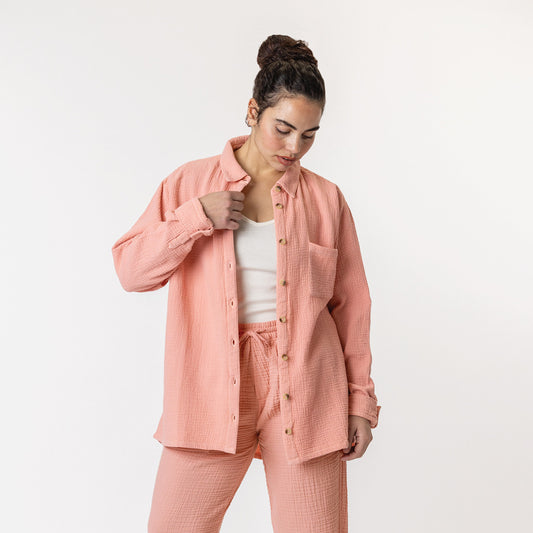 Button Down Shirt - Blush
