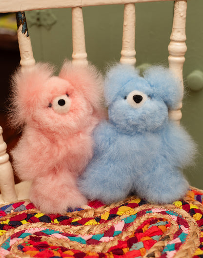 Alpaca Bear Plushie - Pink