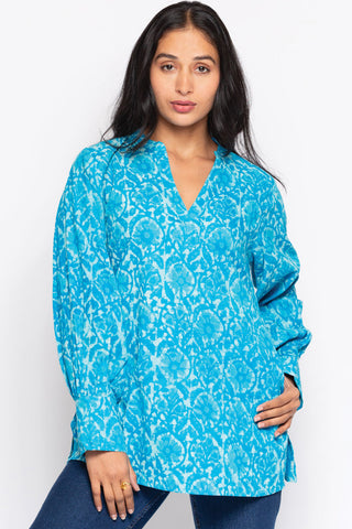 Jaya Tunic - Turquoise Floral