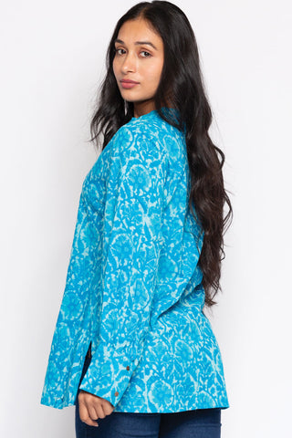 Jaya Tunic - Turquoise Floral