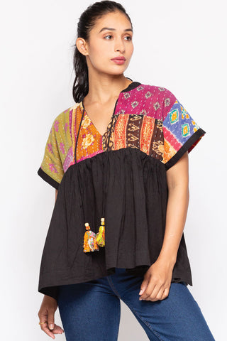 Cotton Kantha Tunic Top