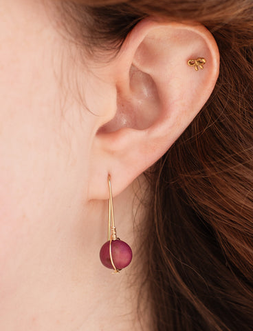 Laveder Seed Earrings