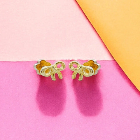 Tiny Bow Earring Studs