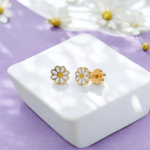 Tiny Daisy Earring Studs