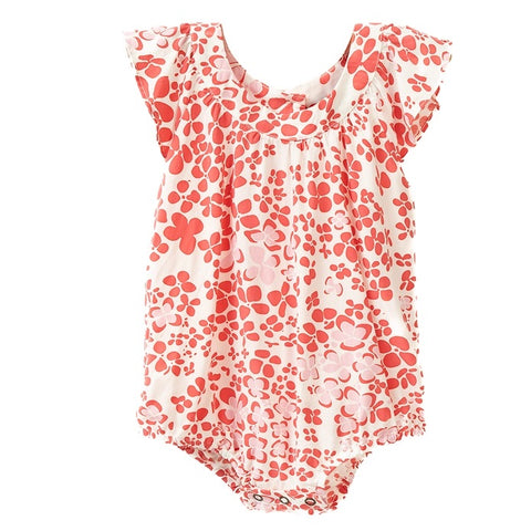 Rayon Romper - Coral Hydrangea