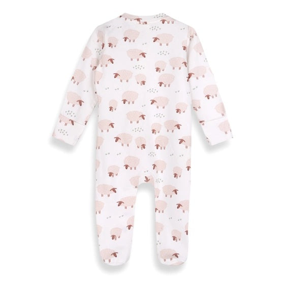 Sheep Zipper Baby Footie