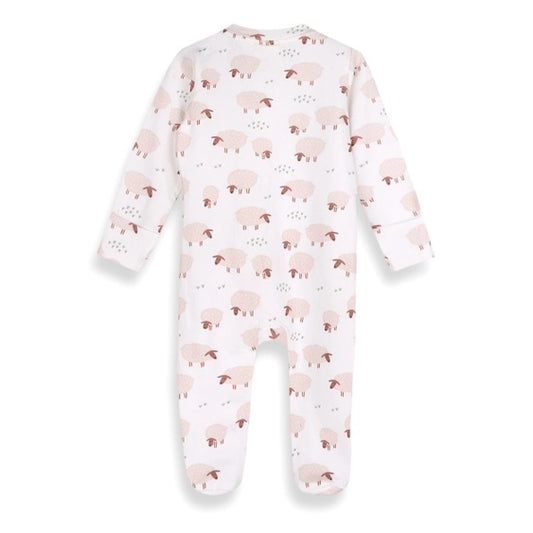 Sheep Zipper Baby Footie