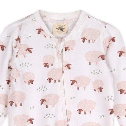 Sheep Zipper Baby Footie
