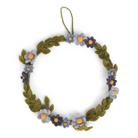 Anemone Wreath - Blue