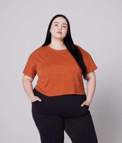 Easy Crop Tee - Rust