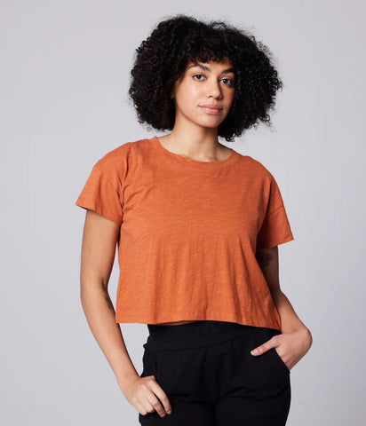 Easy Crop Tee - Rust