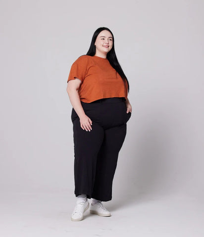 Easy Crop Tee - Rust