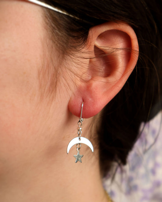 Moon & Star Earrings