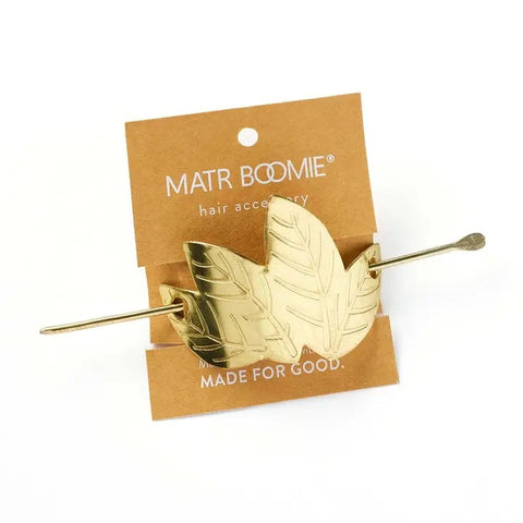 Sayuri Leaf Hair Pin - Gold