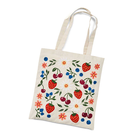 Embroidered Farmer's Market Tote