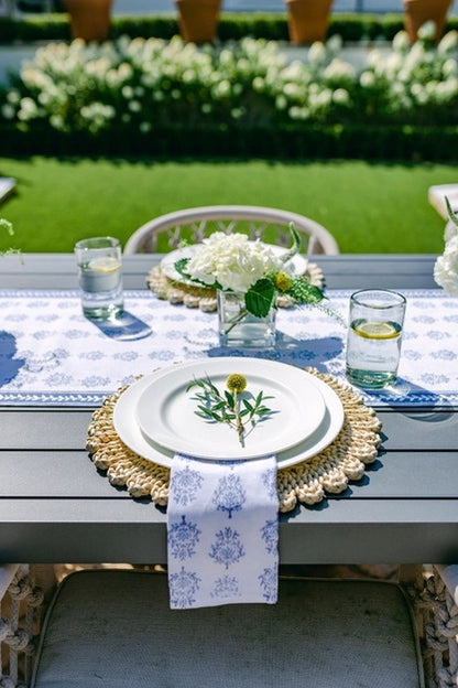 Uniform Blue Lotus Dinner Napkins Set