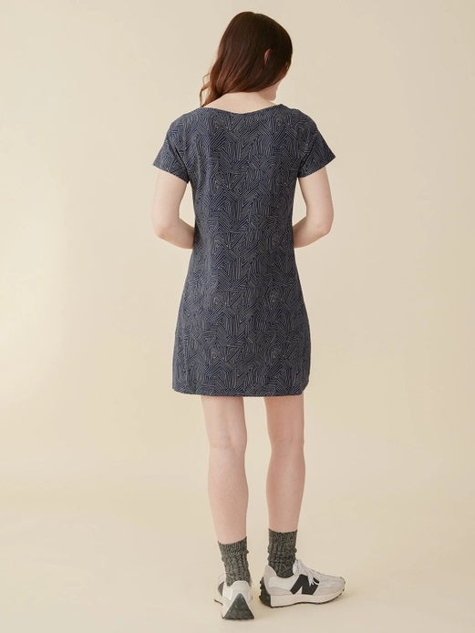 Hudson T-Shirt Dress - Tree Rings Slate