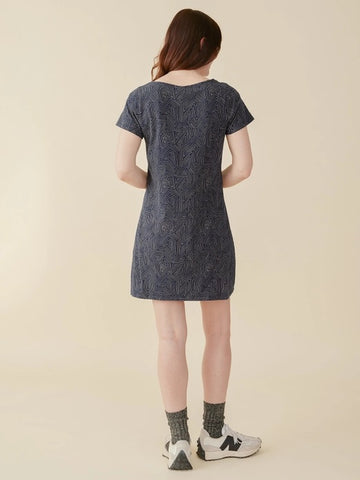 Hudson T-Shirt Dress - Tree Rings Slate