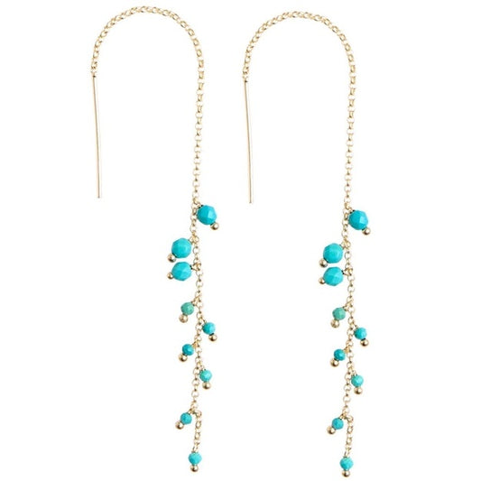 Lisa Threader Earrings - Clear Day