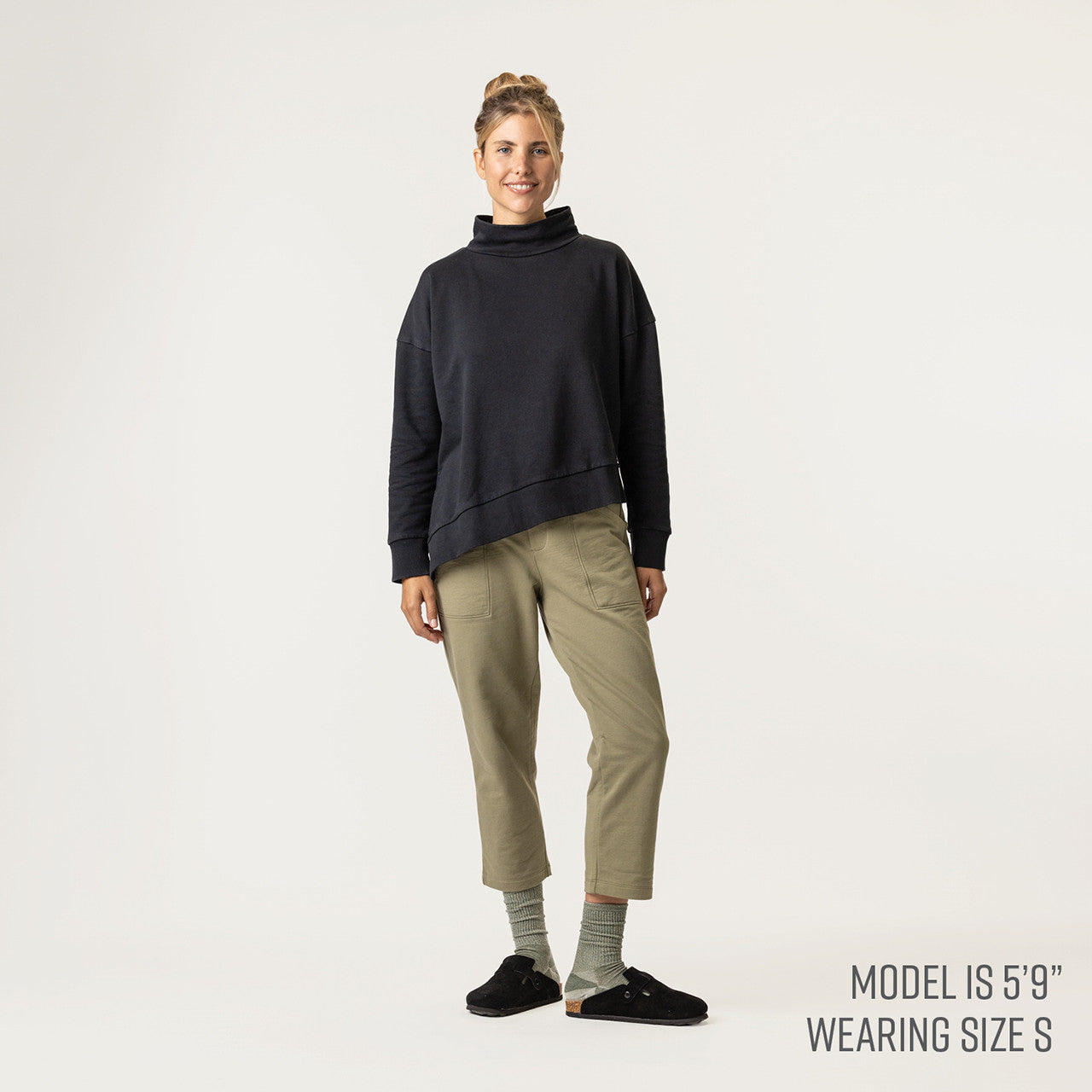 Funnel Neck Top - Pepper