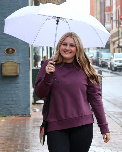 Funnel Neck Top - Plum
