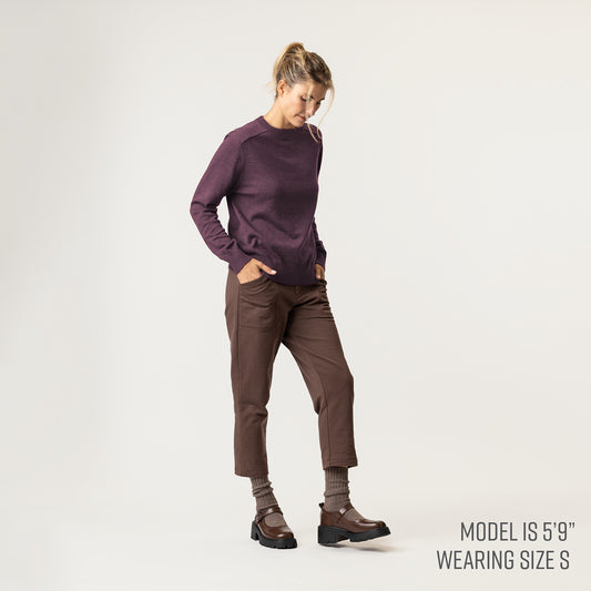 Classic Crew Sweater - Plum