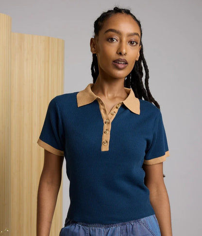 Zuri Polo Sweater Large