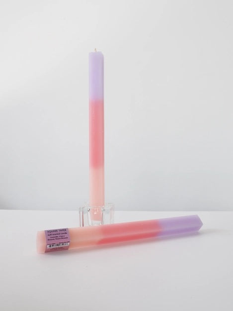 Lavender, Cherry, Peach Square Taper