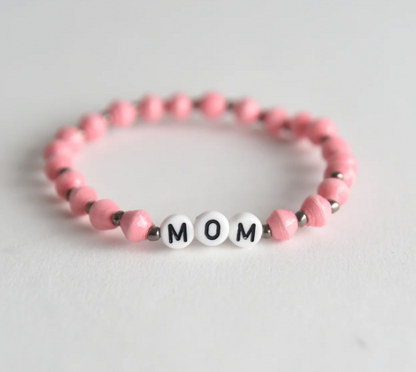 Mom Mantra Bracelet Pink
