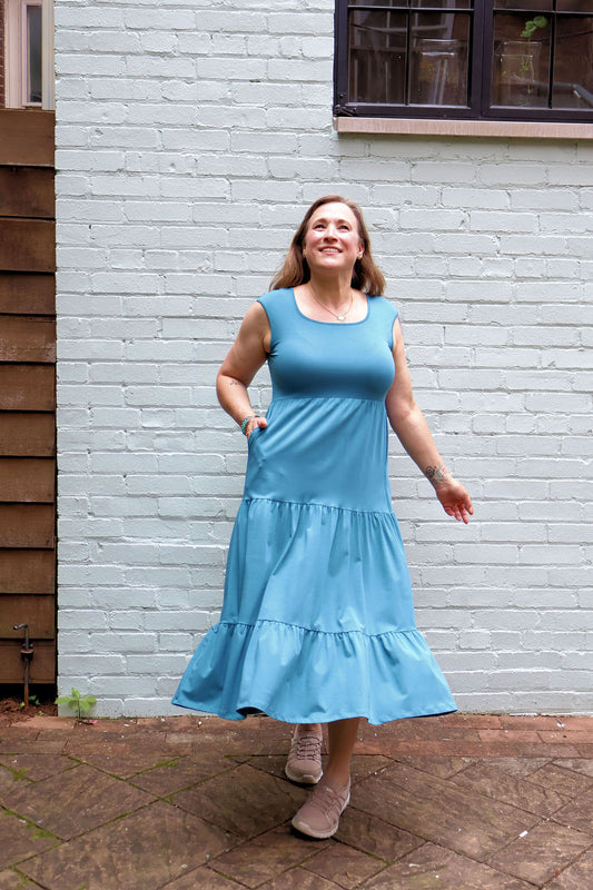 Darcy Dress - Peacock Blue