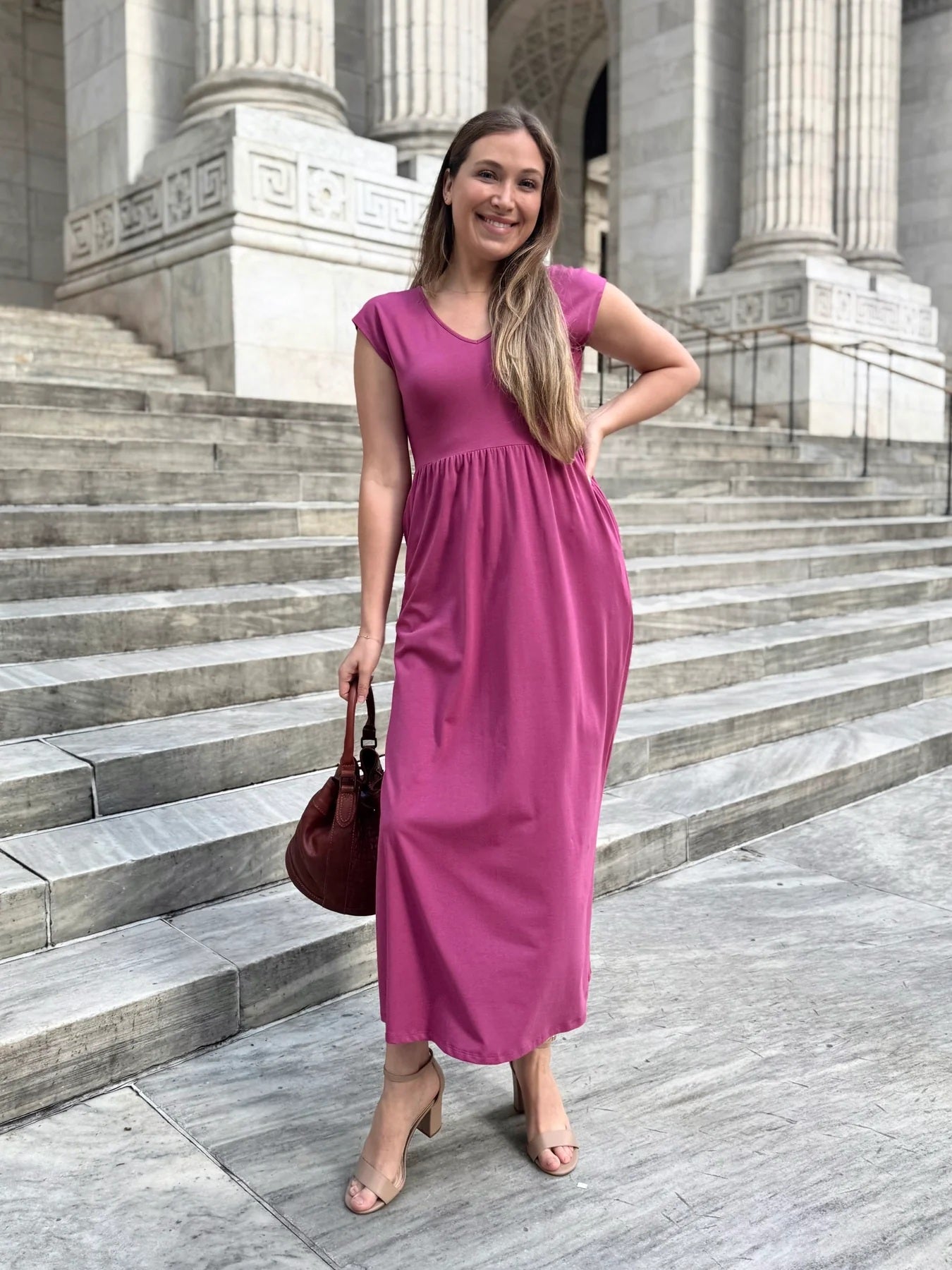 Dinah Dress - Mauve Berry